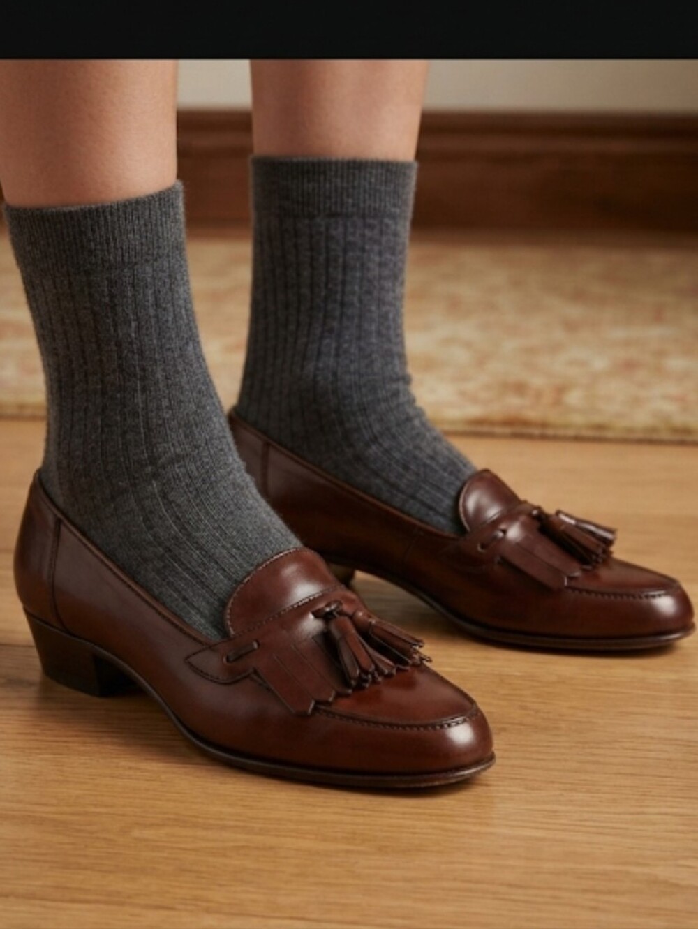 Bruno Magli Kiltie Tassel Brown Loafers Size 4.5B‎
